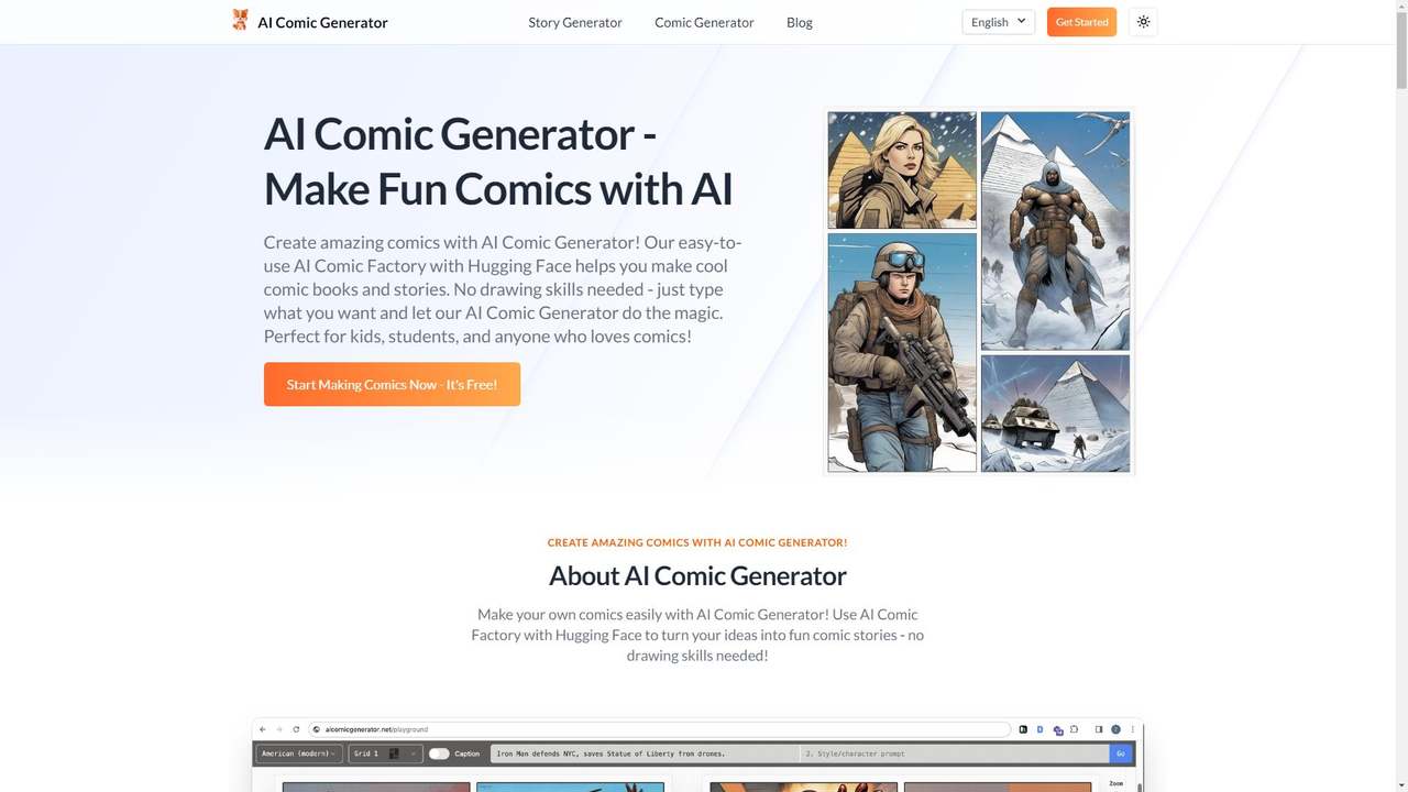 AI Comic Generator 截图