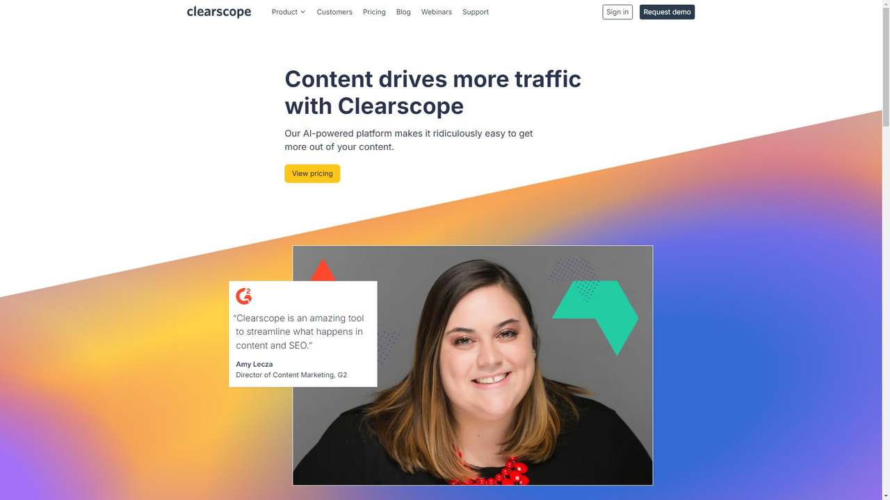 Clearscope 截图
