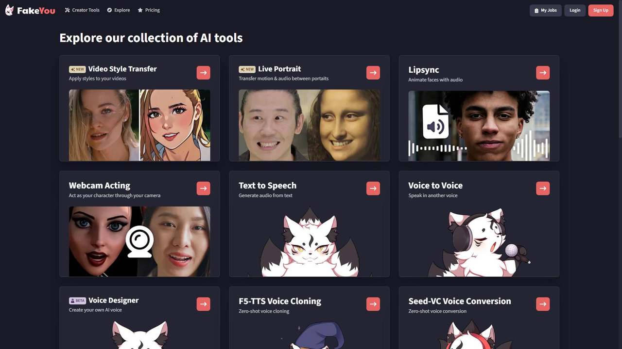 FakeYou 截图