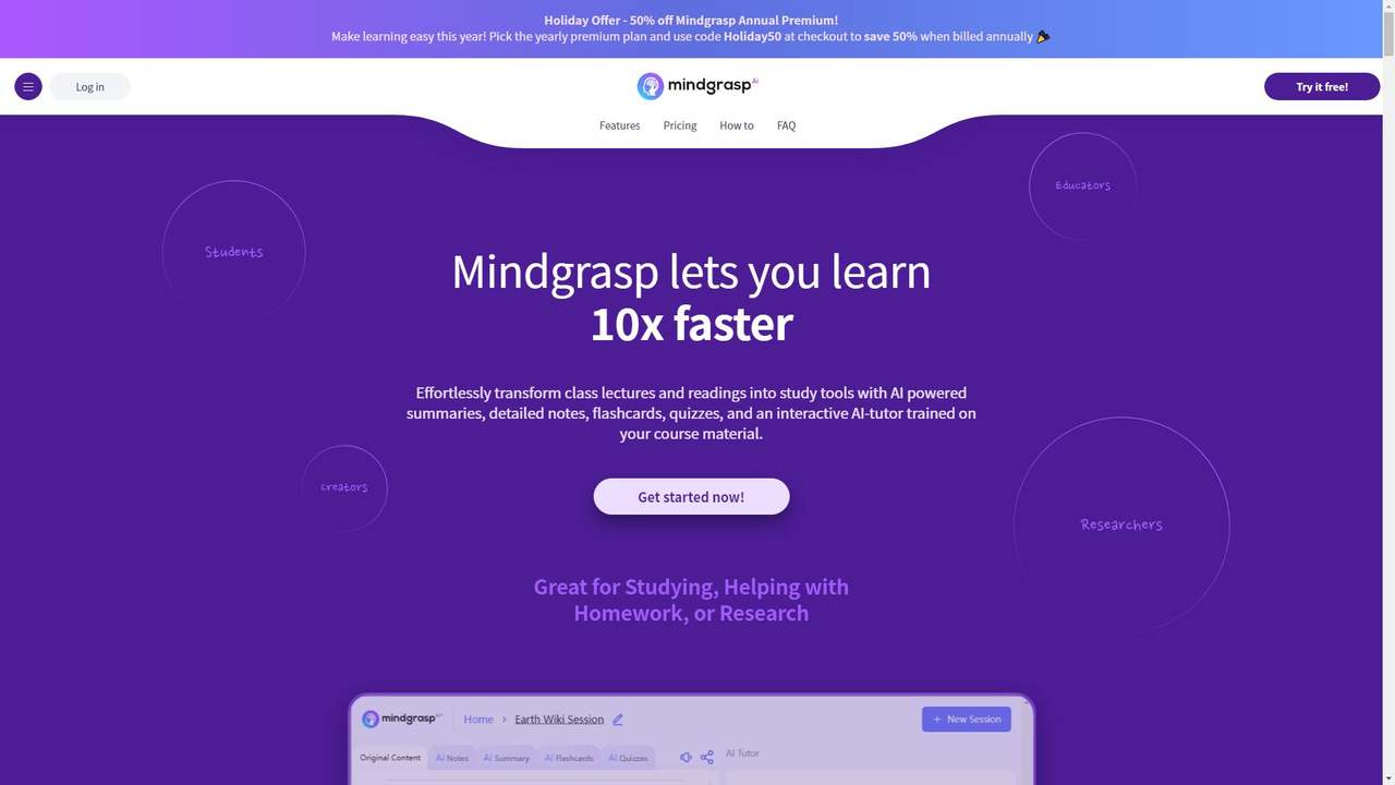 Mindgrasp AI 截图
