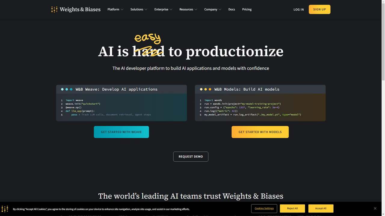 Weights & Biases 截图