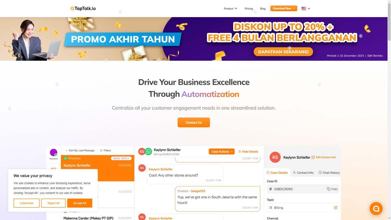 TapTalk.io 截图