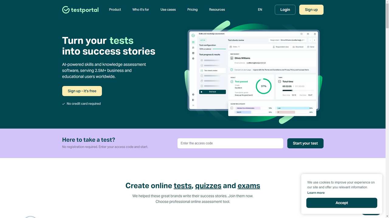 Testportal 截图
