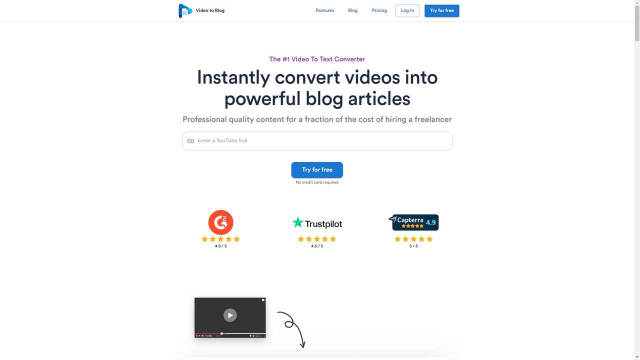 Video to Blog 截图
