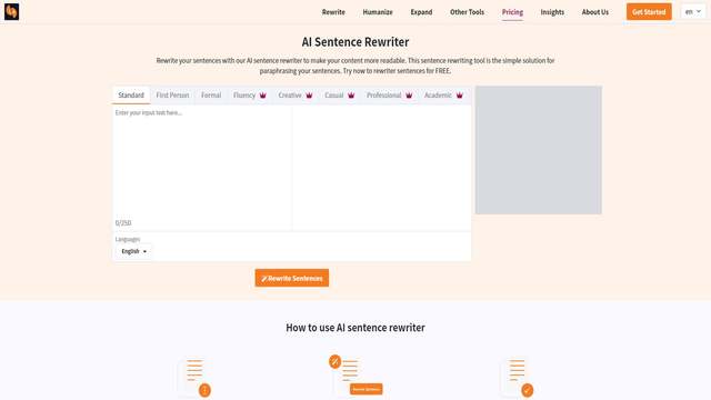 AI Sentence Rewriter
