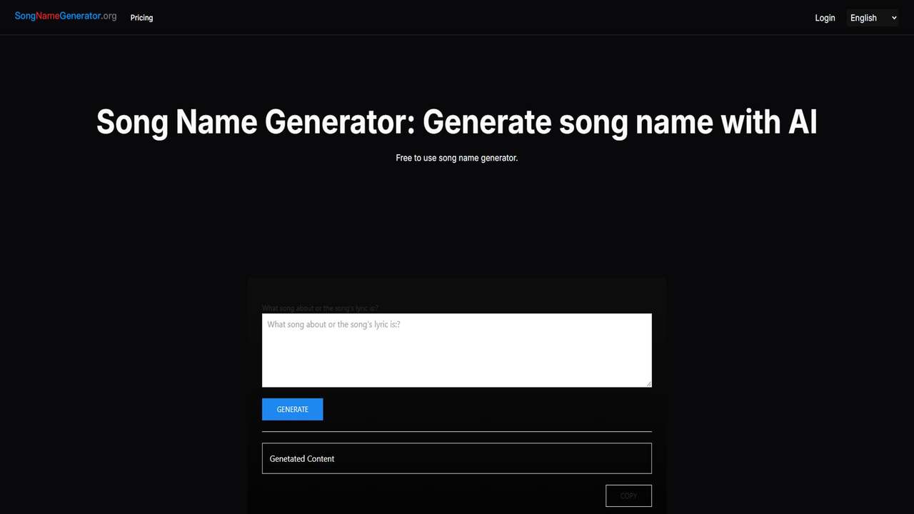 歌曲名称生成器 截图