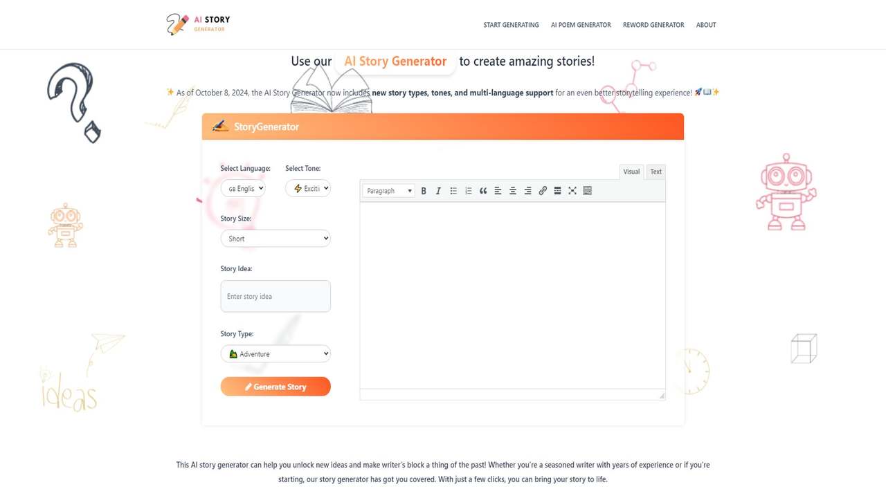 StoryGenerate.io 截图