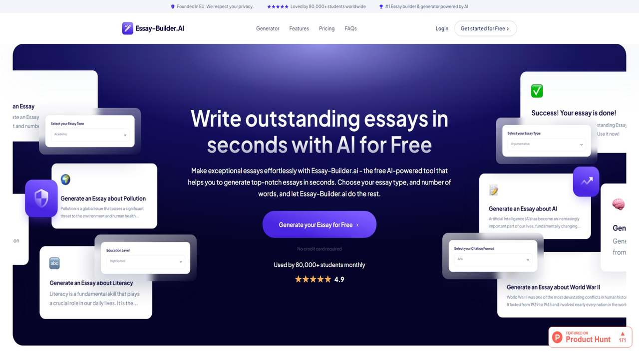 Essay Builder AI 截图