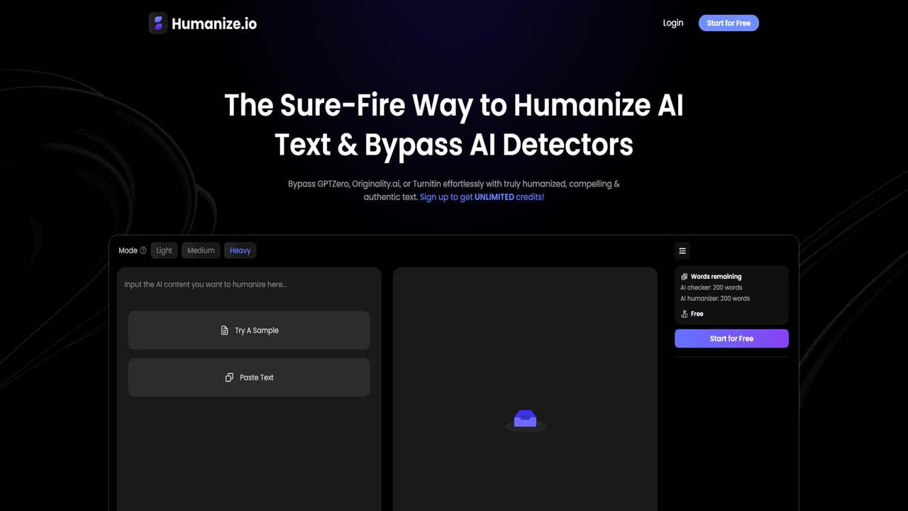 Humanize.io 截图