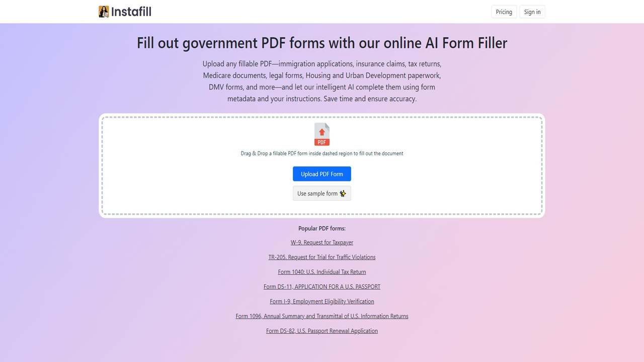 Instafill.ai 截图