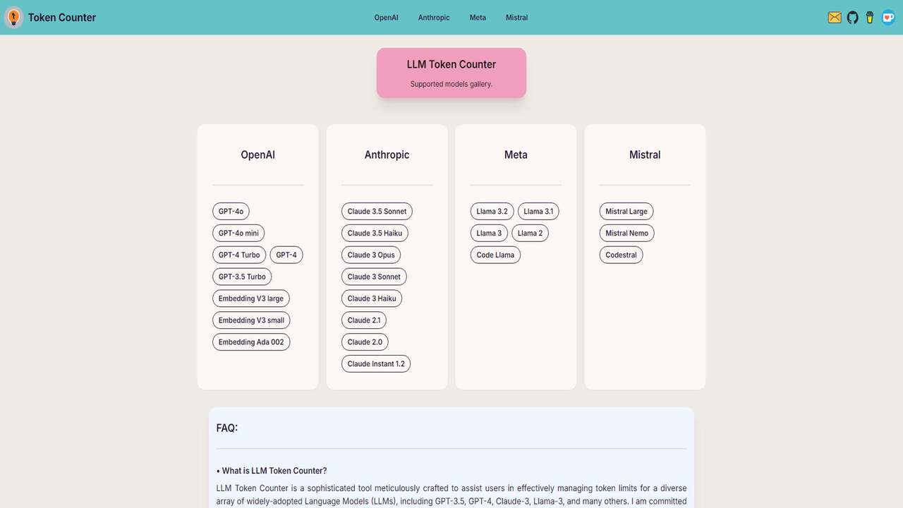 LLM Token Counter 截图