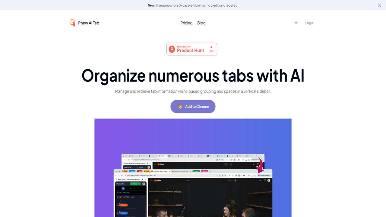 Phew AI Tab 截图