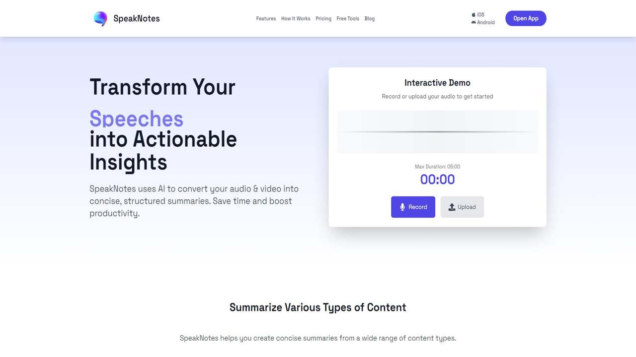 SpeakNotes 截图