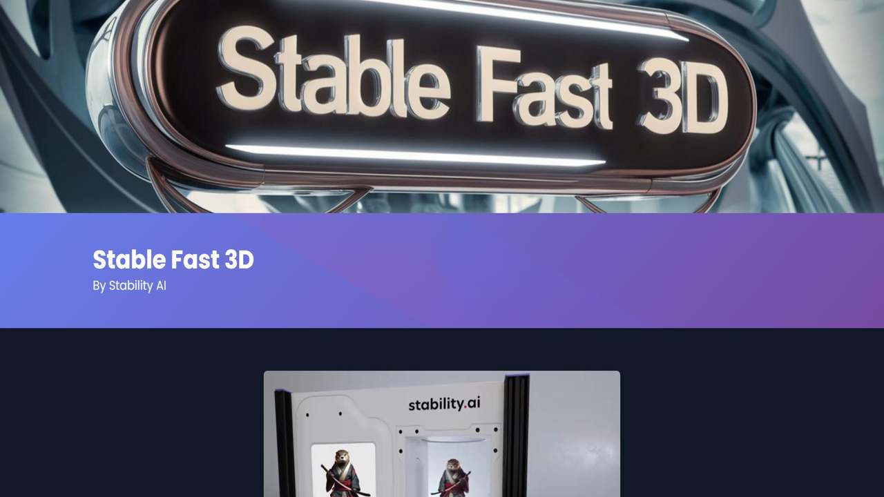 Stable Fast 3D 截图