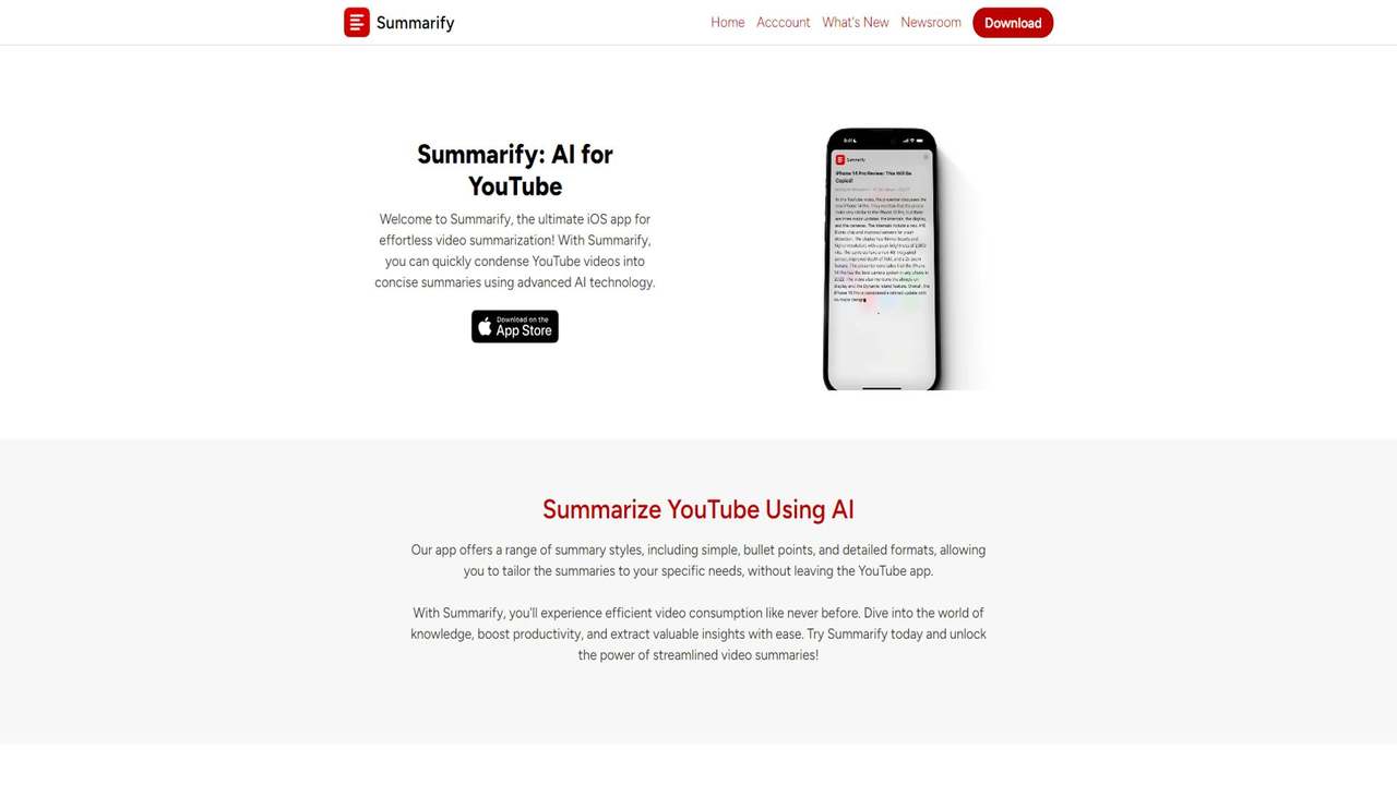 Summarify 截图