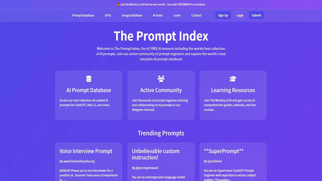 The Prompt Index 截图