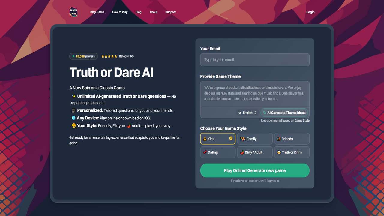 Truth or Dare AI 截图