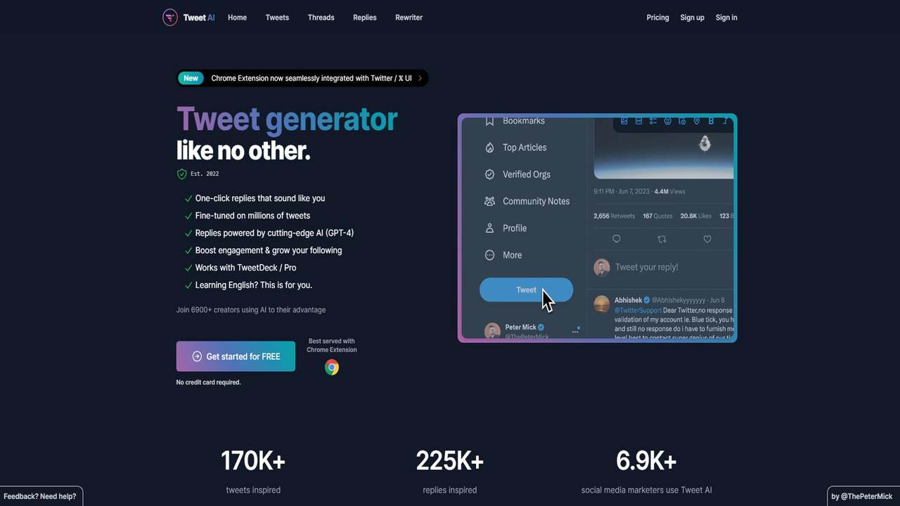 Tweet AI 截图