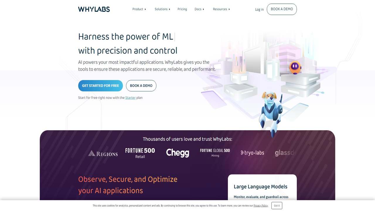 WhyLabs AI 控制中心 截图