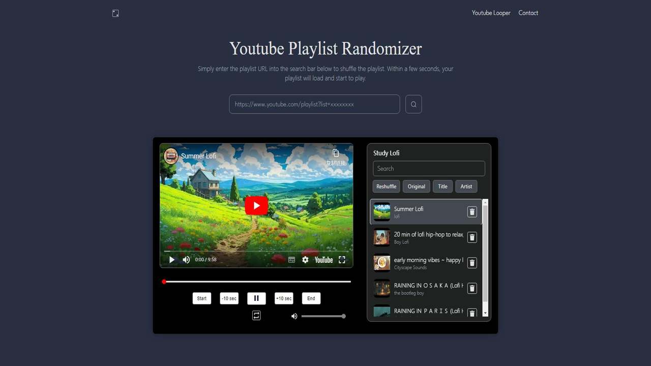 Youtube Playlist Randomizer 截图