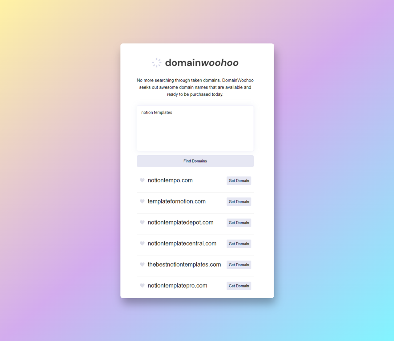 DomainWoohoo 截图