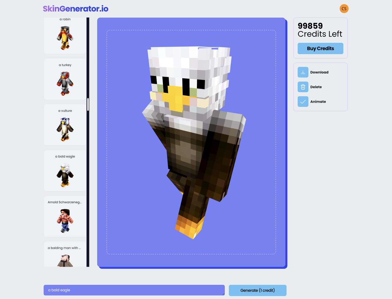 Minecraft 皮肤生成器 截图