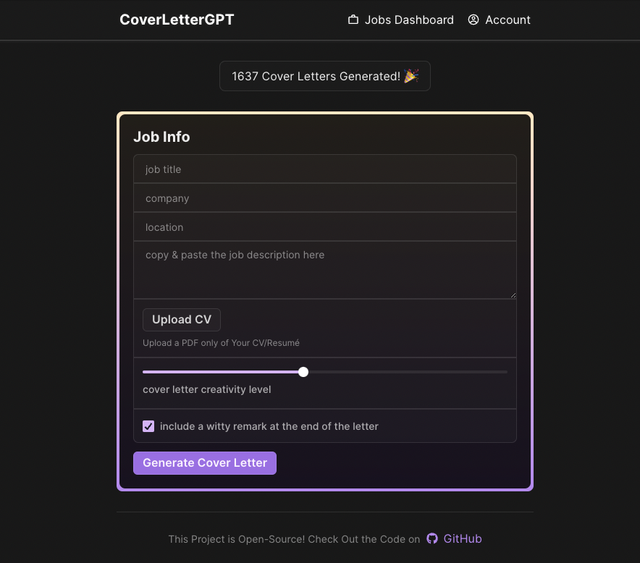 CoverLetterGPT