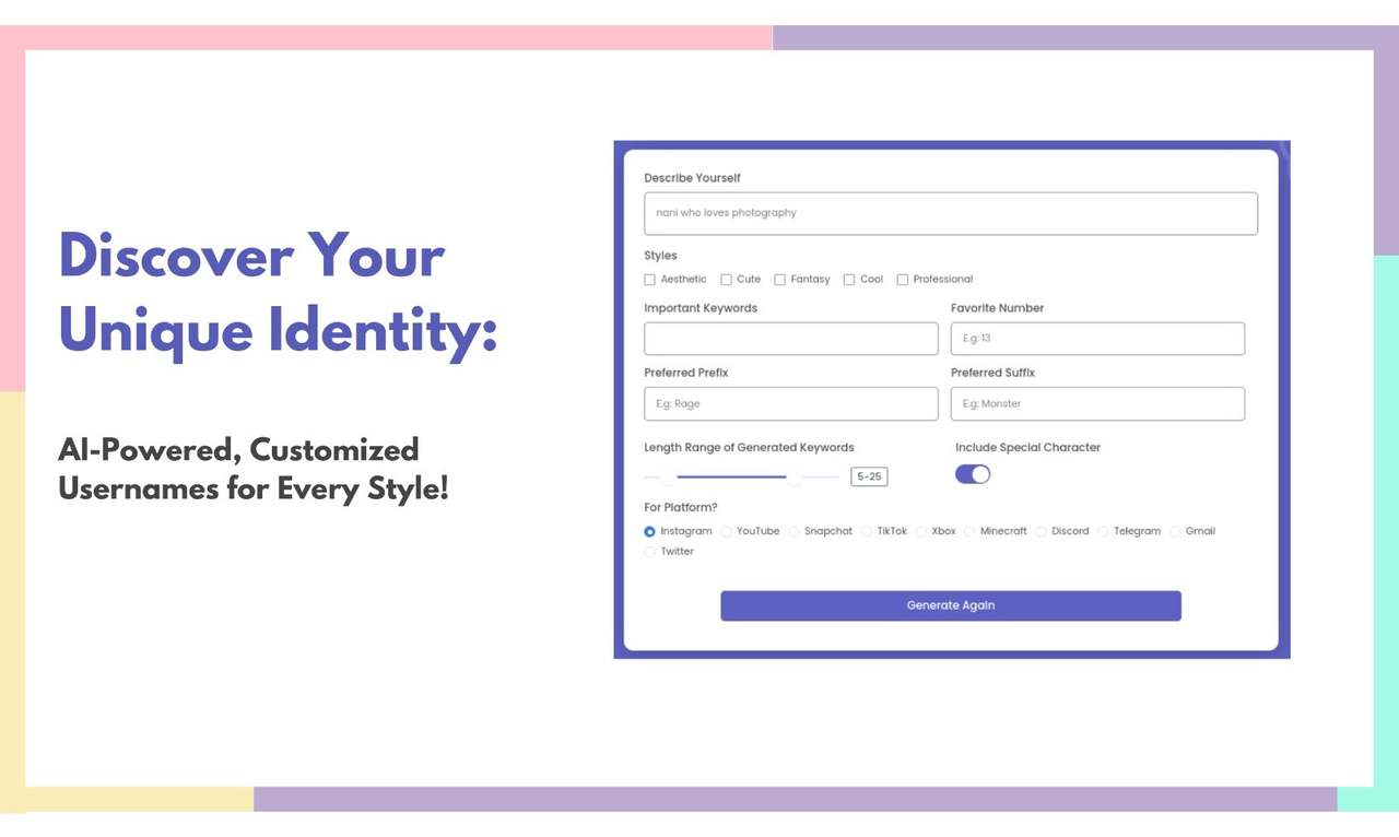 UsernameGenerator.IO 截图
