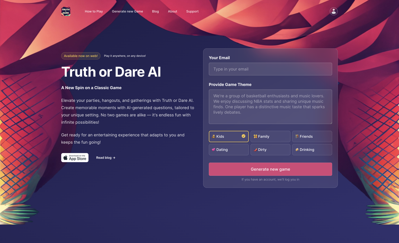 Truth or Dare AI 截图