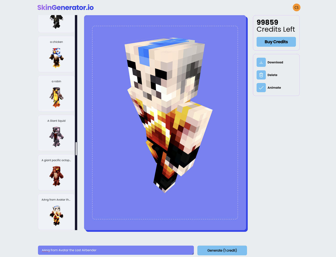 Minecraft 皮肤生成器 截图