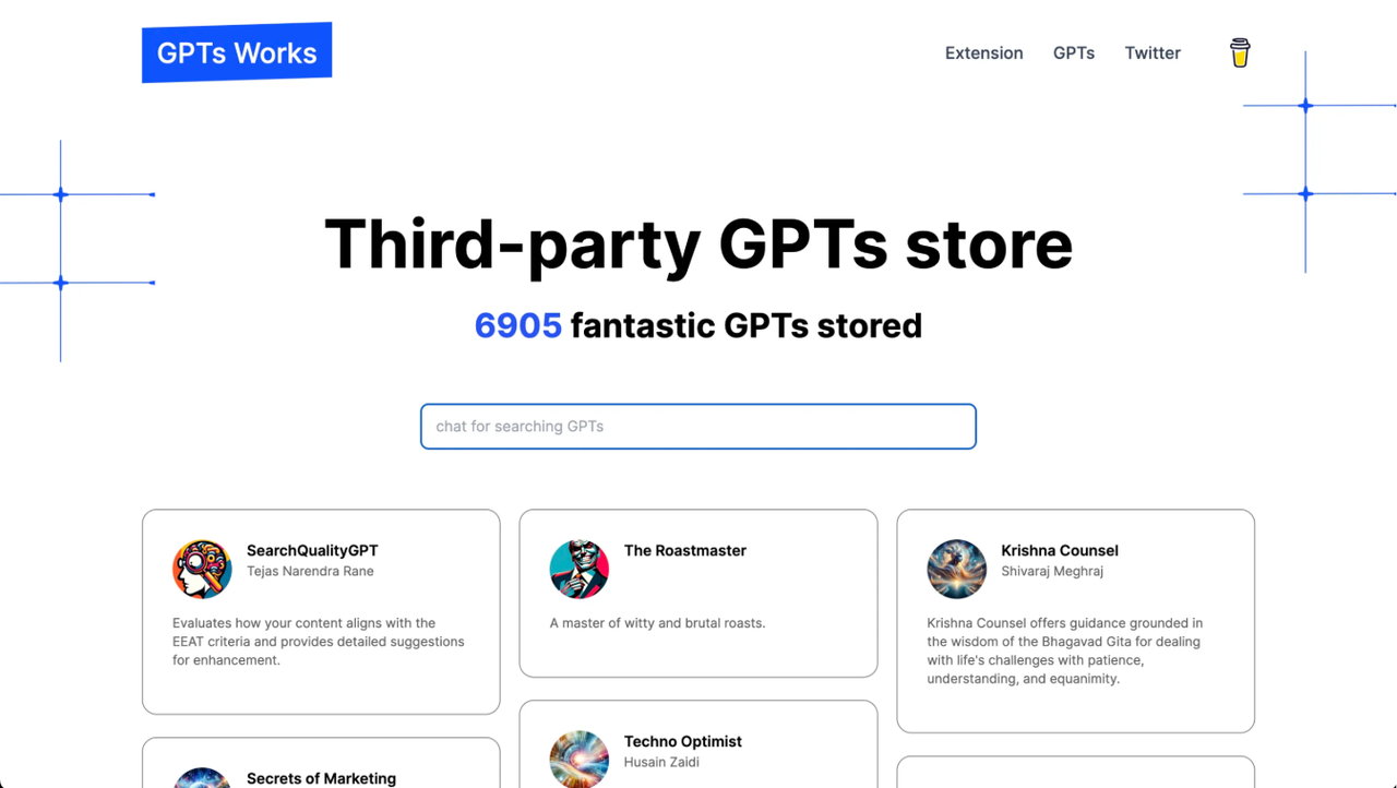 GPTs Works 截图
