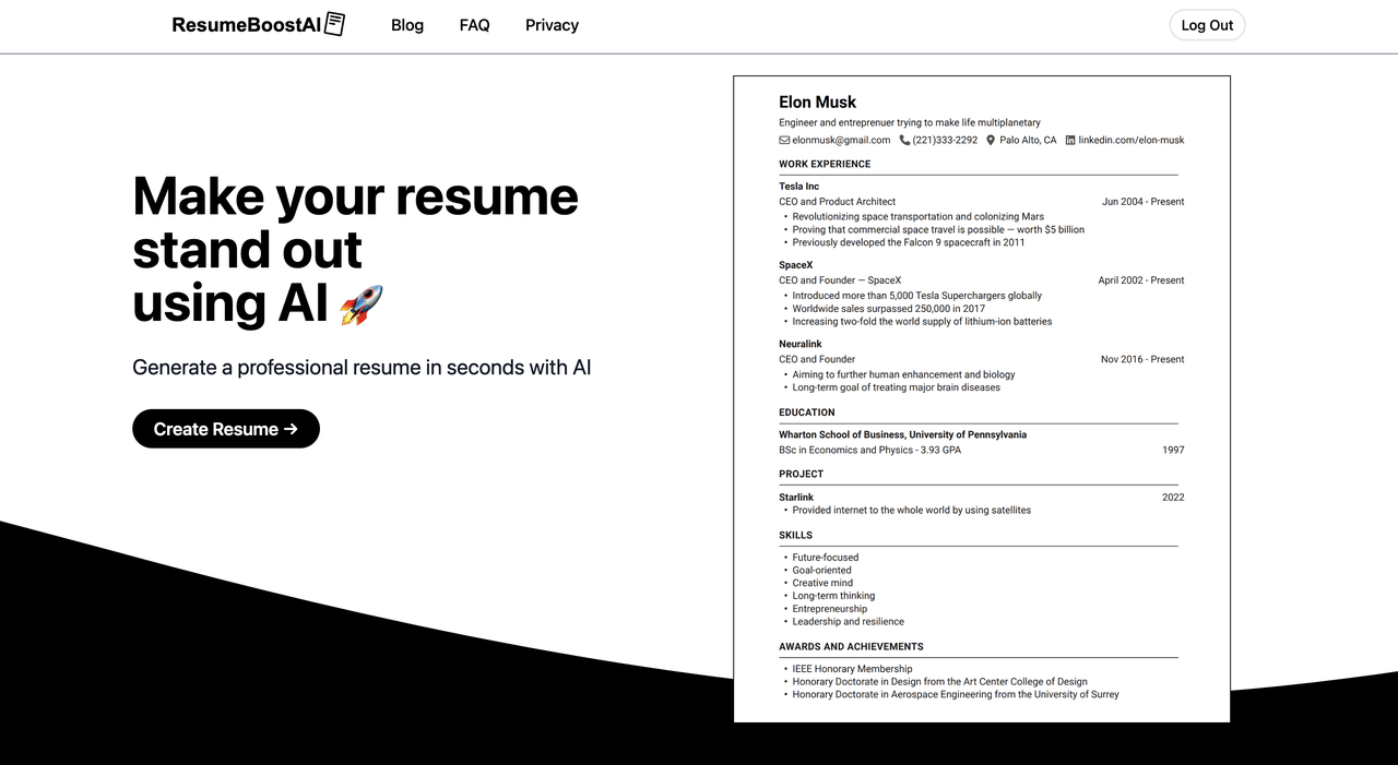 ResumeBoostAI 截图