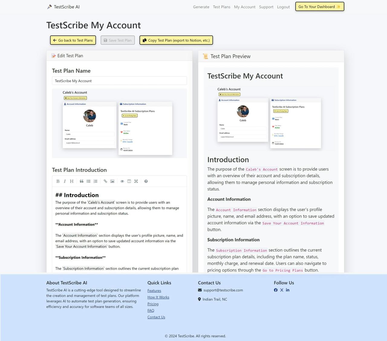 TestScribe AI 截图