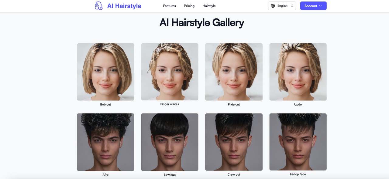 AI 发型 截图