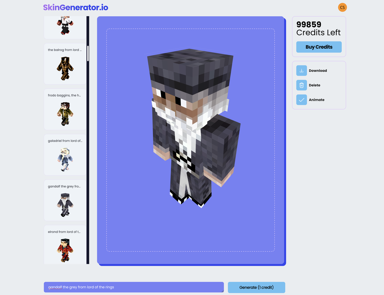 Minecraft 皮肤生成器 截图