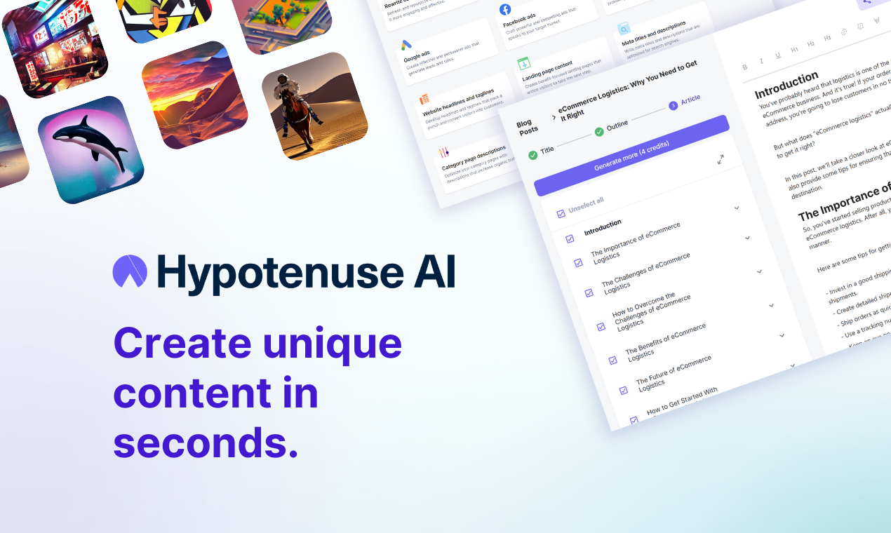 Hypotenuse AI 截图