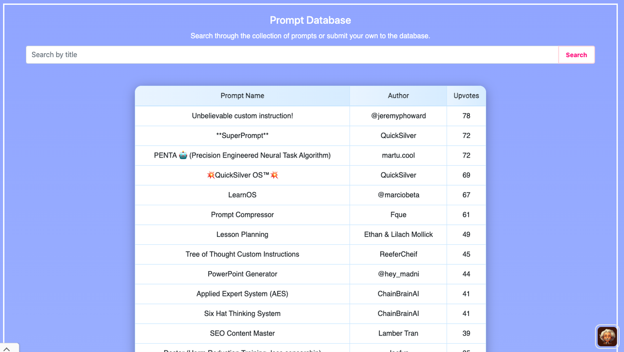 The Prompt Index 截图