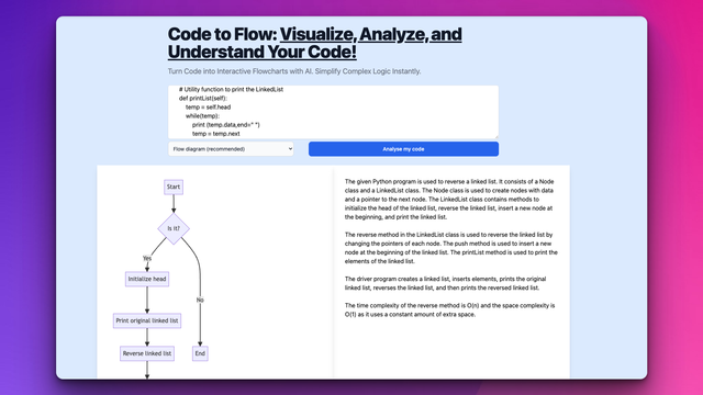Code to Flowchart