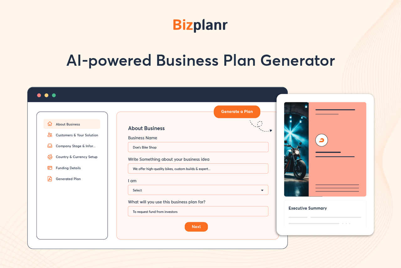 Bizplanr 截图