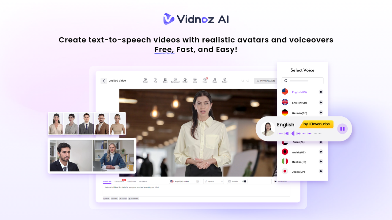 Vidnoz AI 截图