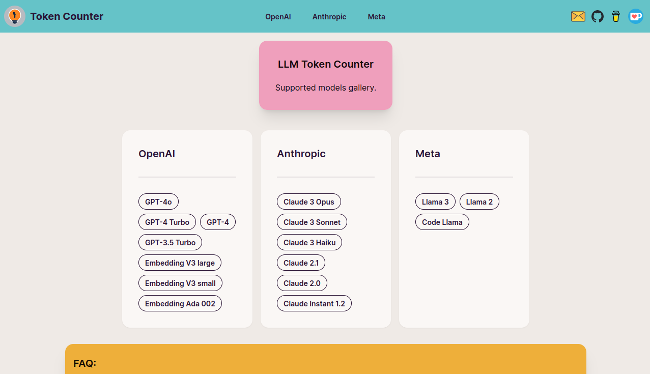 LLM Token Counter 截图