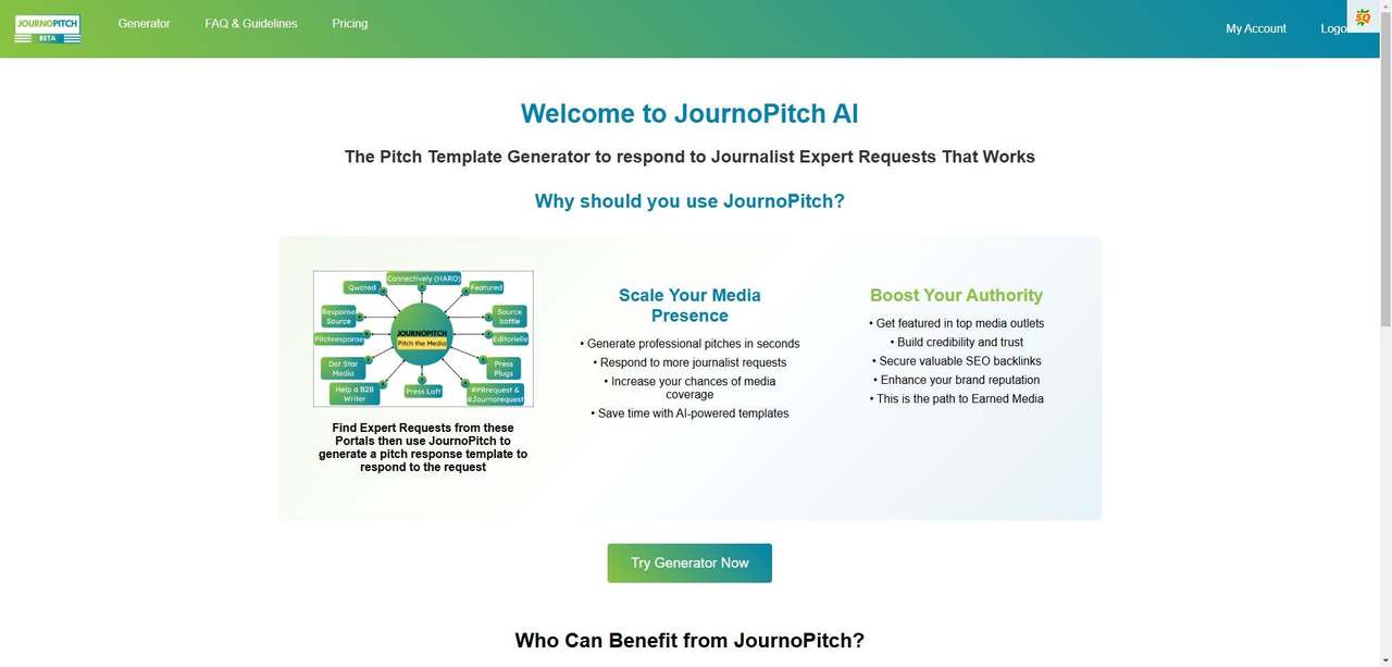 JournoPitch 截图