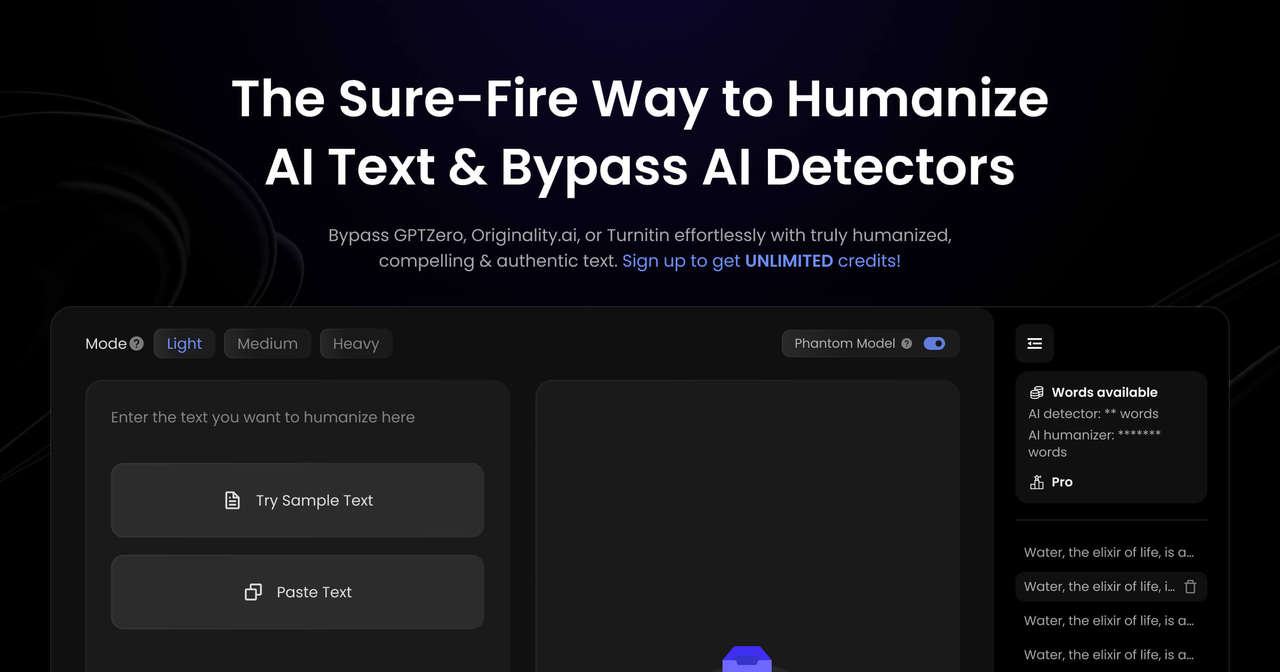 Humanize.io 截图