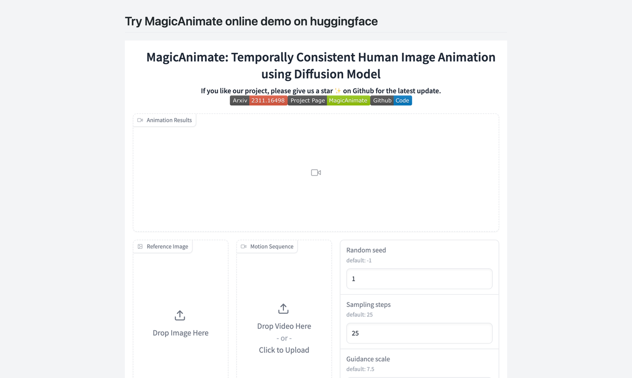 MagicAnimate 截图