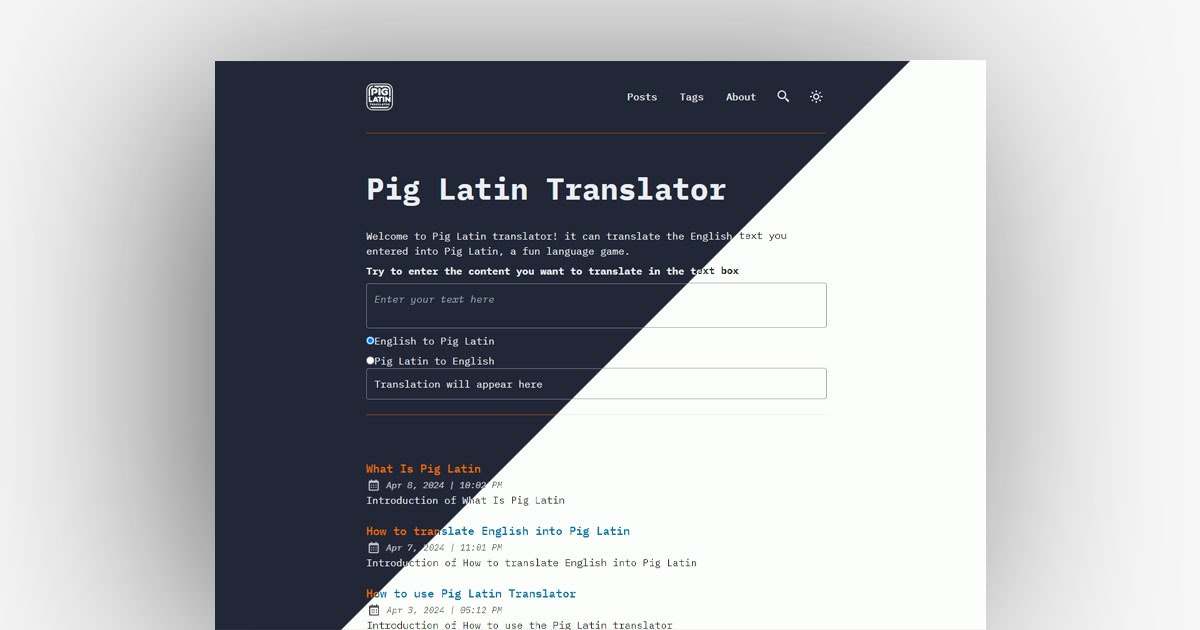 Pig Latin 翻译器 截图