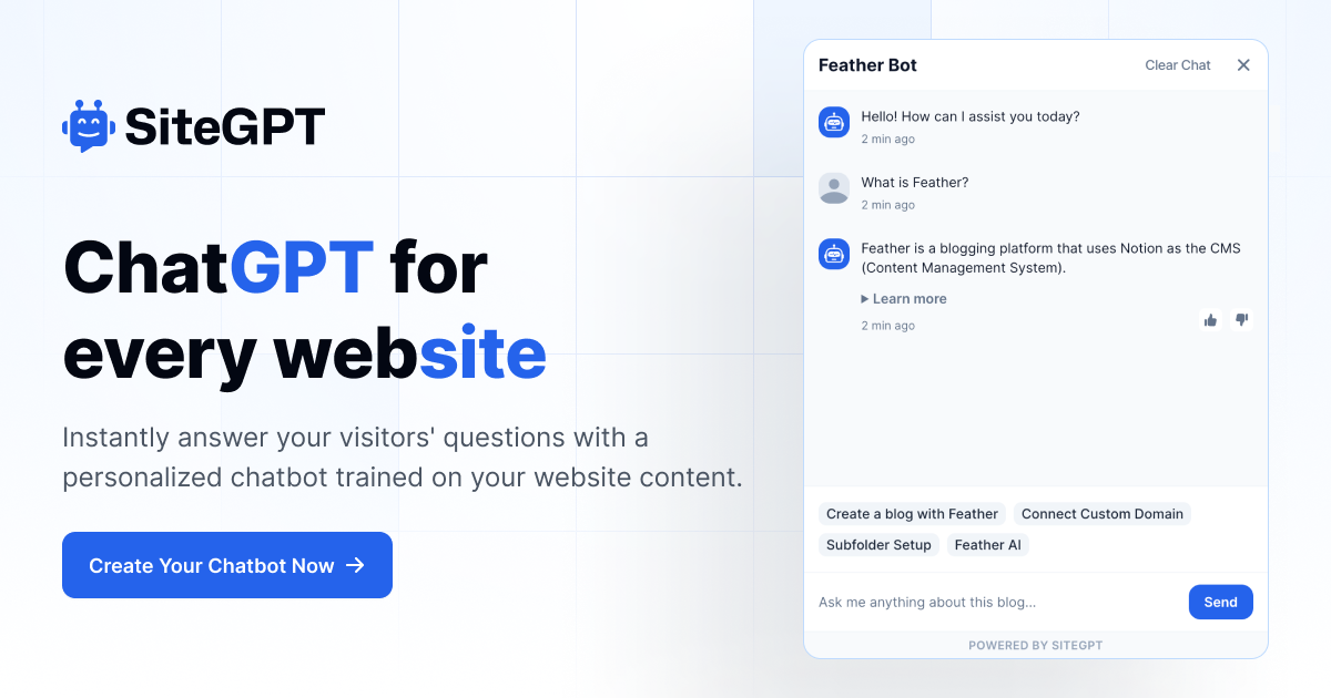 SiteGPT 截图