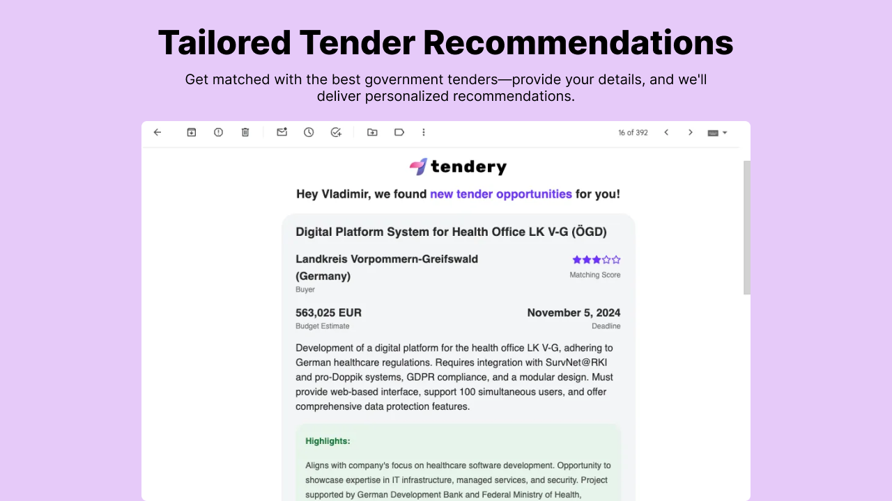 Tendery 截图