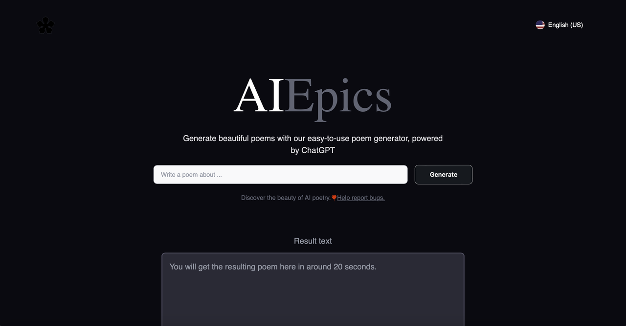 PoemGenerator.io 截图