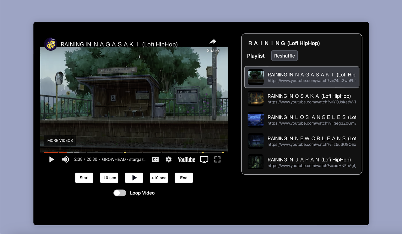 Youtube Playlist Randomizer 截图