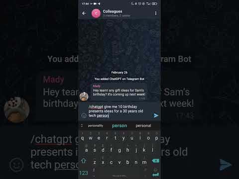 ChatGPT on Telegram 截图